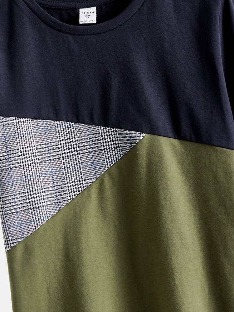 SHEIN Boys Cut And Sew Tee & Shorts - Multicolor - View 3