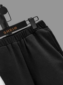 SHEIN Tween Boy Eagle Print Tee & Shorts - White - View 3