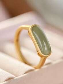 2入組男士幾何裝飾戒指銅 - 彩色 - 查看 4