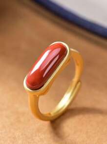 2入組男士幾何裝飾戒指銅 - 彩色 - 查看 5