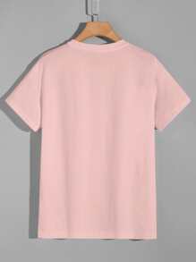 GENTILAND Tops Nam Hoa Lá thư Giải trí - Màu Hồng baby - Xem 3