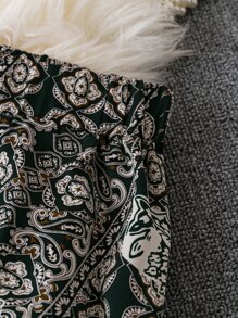 SHEIN LUNE Plus Cami Top & Floral Print Wide Leg Trousers - Multicolor - View 4