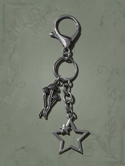 Goth Llavero seta & accesorio de estrella