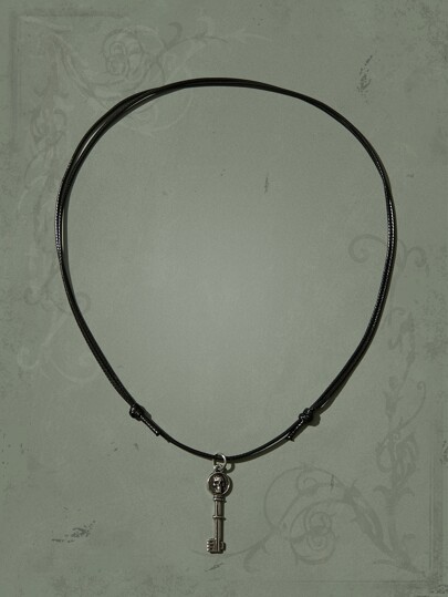 Goth Collar con diseño de cráneo colgante de llave