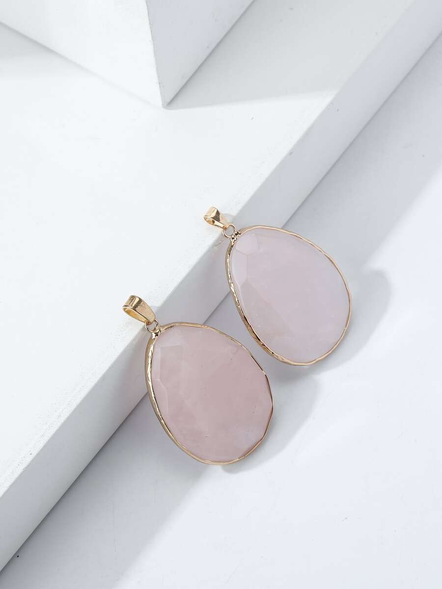 2pcs Water-drop DIY Pendant - Pink - View 1