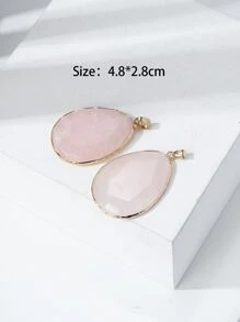 2pcs Water-drop DIY Pendant - Pink - View 3