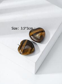 2 piezas Colgante DIY con corazón - Marrón - Ver 3