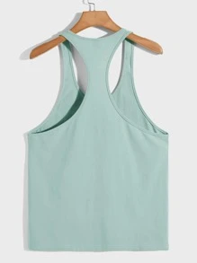 Manfinity Boyfriend Style Heren Letter Grafisch Racer Back Gym Tank Top