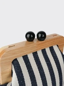 女士手拿包、晚装斜挎包、女孩设计师时尚条纹手提包、时尚新奇零钱包，适合新娘婚礼派对俱乐部、母亲节礼物 - 彩色 - 查看 7