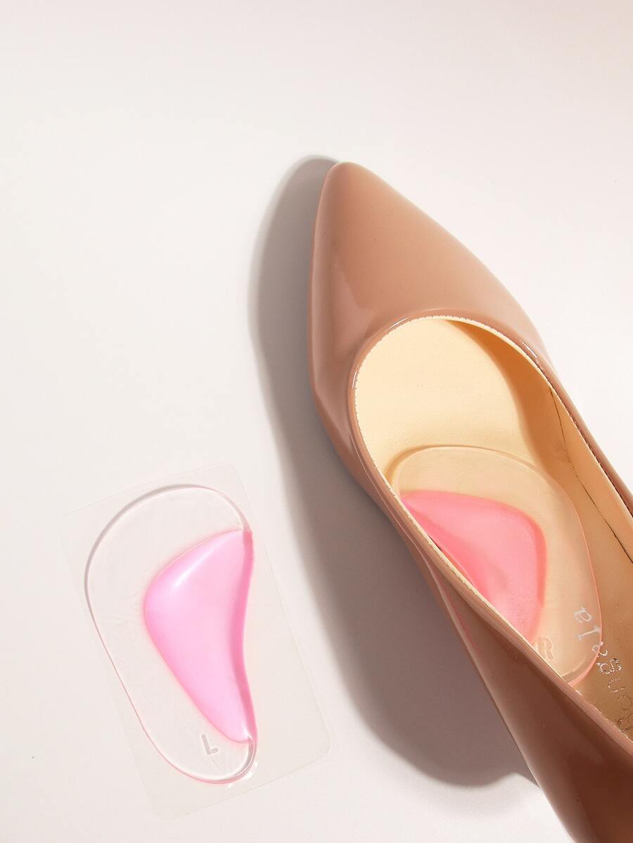1雙女士鞋粉色透明跖骨墊適用於高跟鞋