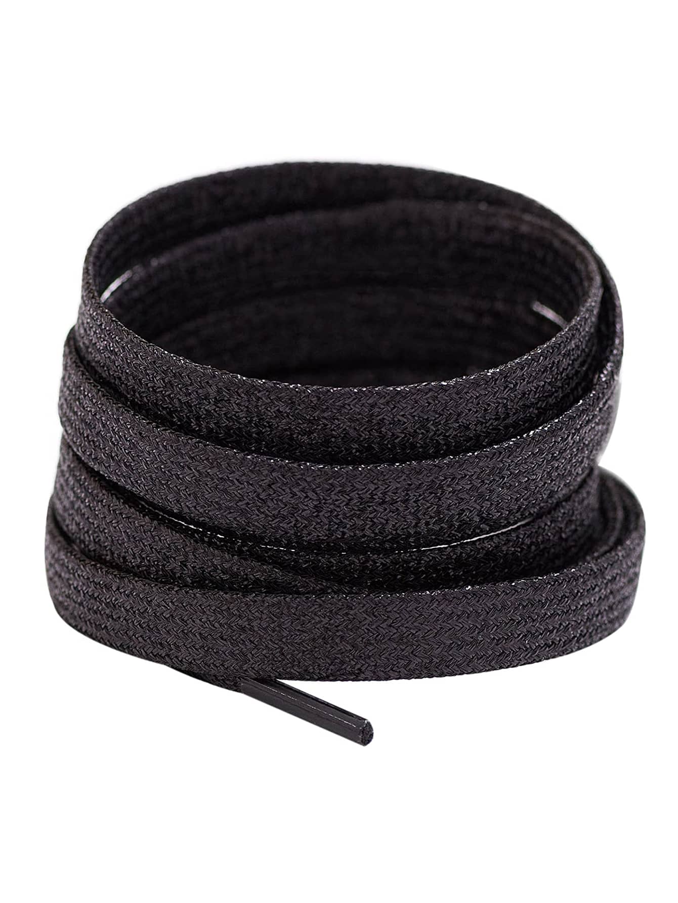 1 Pair Versatile Women Black Sparkling Shoelaces - Black - View 1