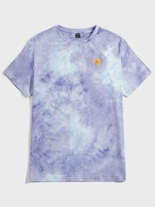 Manfinity VCAY Men Tie Dye Cartoon Face Print Tee - Multicolor - View 3