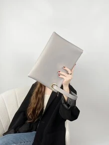 Túi đeo tay nữ màu trơn Thanh lịch - Xám - Xem 2