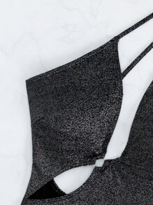 Swim SXY O形環細節單肩連體泳衣