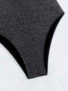 Swim SXY O形環細節單肩連體泳衣