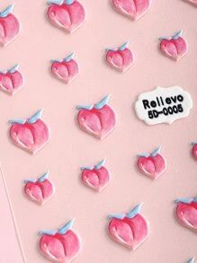 Beauty Sticker 1sheet Peach Design Nail Art Sticker - Multicolor - View 2