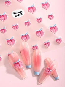 Beauty Sticker 1sheet Peach Design Nail Art Sticker - Multicolor - View 4