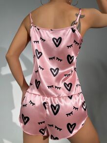 Bộ đồ ngủ Nữ Con số Tim Dễ thương - Hồng - Xem 2