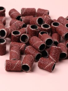 FULL BEAUTY 80#50入組指甲鑽頭砂光帶砂光帽電動指甲拋光頭用於美甲去除器指甲工具 - 巧克力棕 - 查看 1