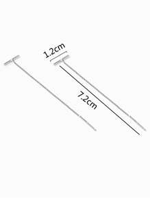 Nooxian Minimalist Threader Earrings - Silver - View 4