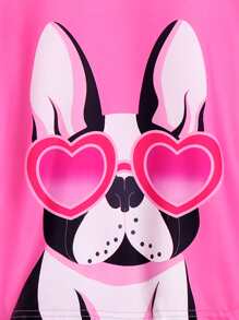 Girls Cartoon Graphic Snug Fit PJ Set - Multicolor - View 3