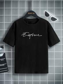 SHEIN Boys Letter Graphic Tee - White - View 1