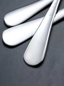 4 piezas Tenedor de acero inoxidable - Plateado - Ver 3