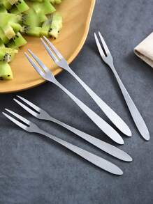 10pcs Stainless Steel Fork - Silver - View 5