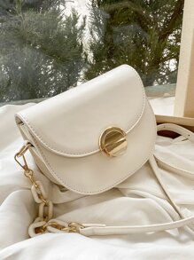 Mini Metal Decor Flap Saddle Bag
