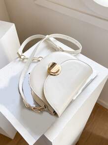 Mini Metal Decor Flap Saddle Bag