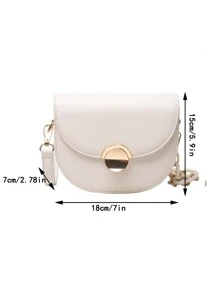 Mini Metal Decor Flap Saddle Bag