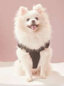 ROMWE 1 pieza Tank de mascota con diseño de lazo - Negro - Ver 7