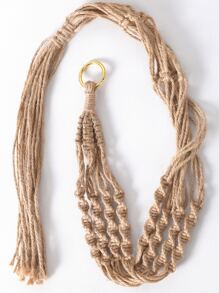 1入組流蘇邊植物架 - 棕色 - 查看 4