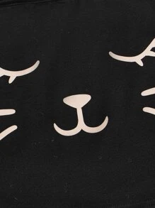 SHEIN Tank Tops & Camis Bé Gái Hoạt hình Dễ thương - màu đen - Xem 3