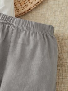 Baby Boy Button Front Sleeveless Shirt & Trousers - Multicolor - View 5