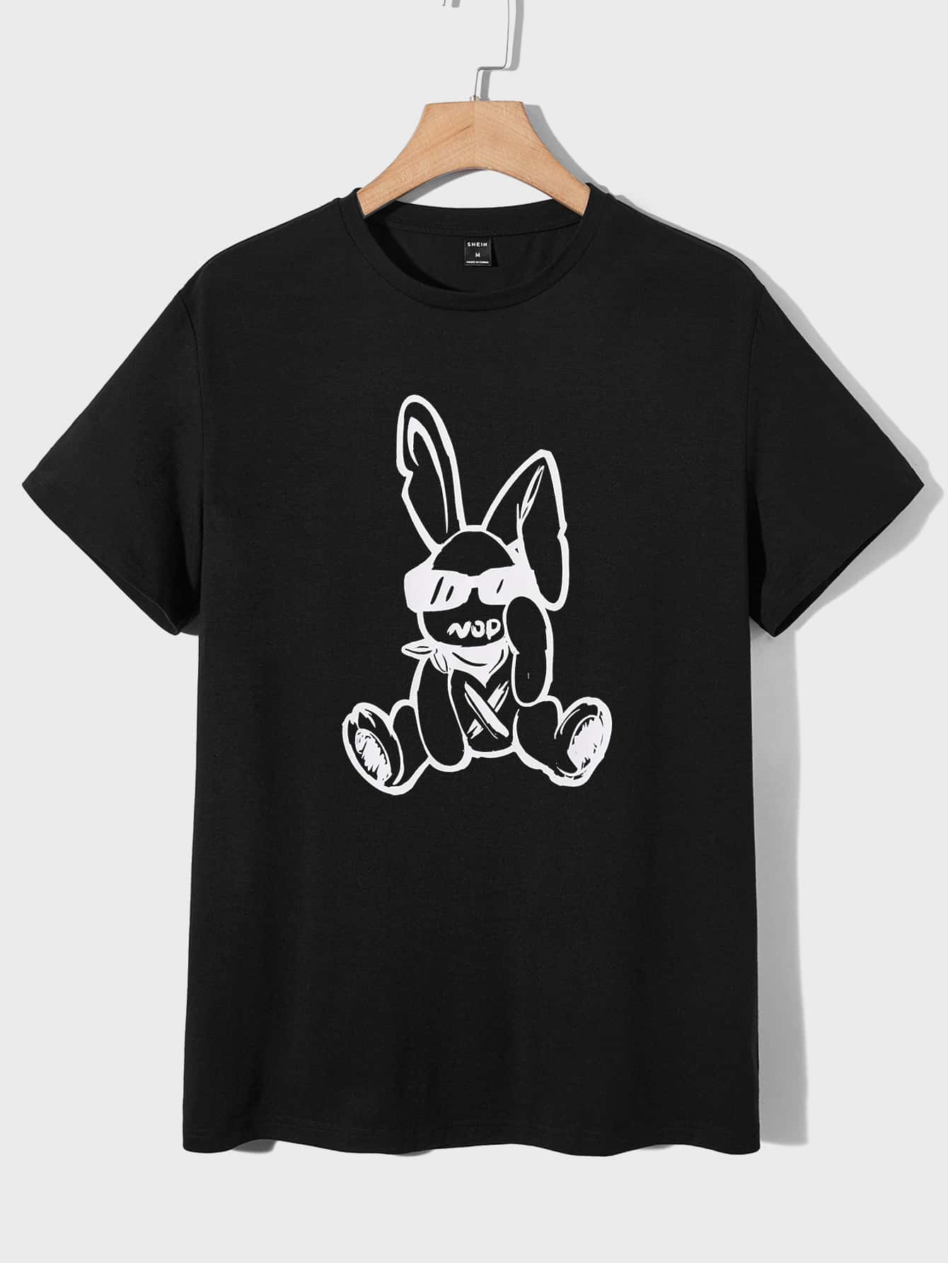 Manfinity Men Cartoon Graphic Tee - Black - View 1