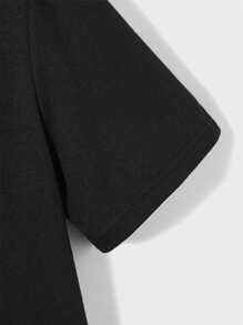 Manfinity Men Cartoon Graphic Tee - Black - View 4