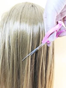 件不銹鋼理髮剪刀套裝，包括直剪和牙齒剪 - 粉色 - 查看 6