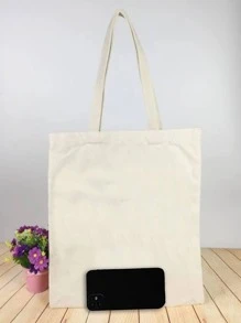 Bolso de compras con gráfico de dibujos animados para hombres, bolso de playa, bolso de compras, bolso reutilizable, bolso de lona para viajes y trabajo - Beis - Ver 3
