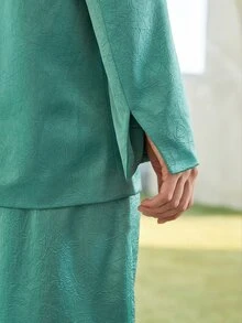 BizChic 西裝領翻蓋細節西裝外套 - 綠色 - 查看 4
