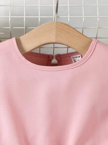 Sparklyn 女孩荷葉邊A字連衣裙