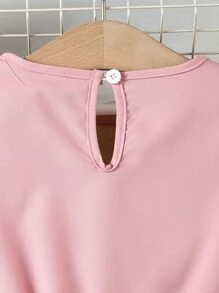 Sparklyn 女孩荷葉邊A字連衣裙