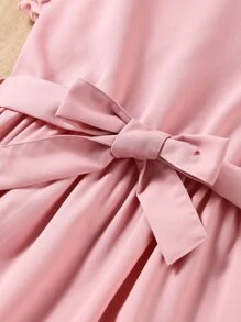 Sparklyn 女孩荷葉邊A字連衣裙