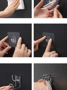 1 pieza Estante de almacenaje montado en la pared de acero inoxidable - Plateado - Ver 7