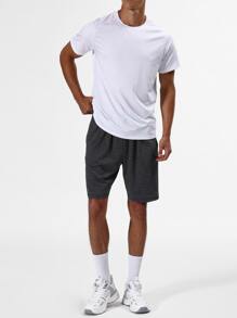 Manfinity Sport Corelite Conjunto deportivo para hombres con camiseta de manga raglán y pantalones cortos, traje atlético, conjunto de pantalones cortos - Multicolor - Ver 4