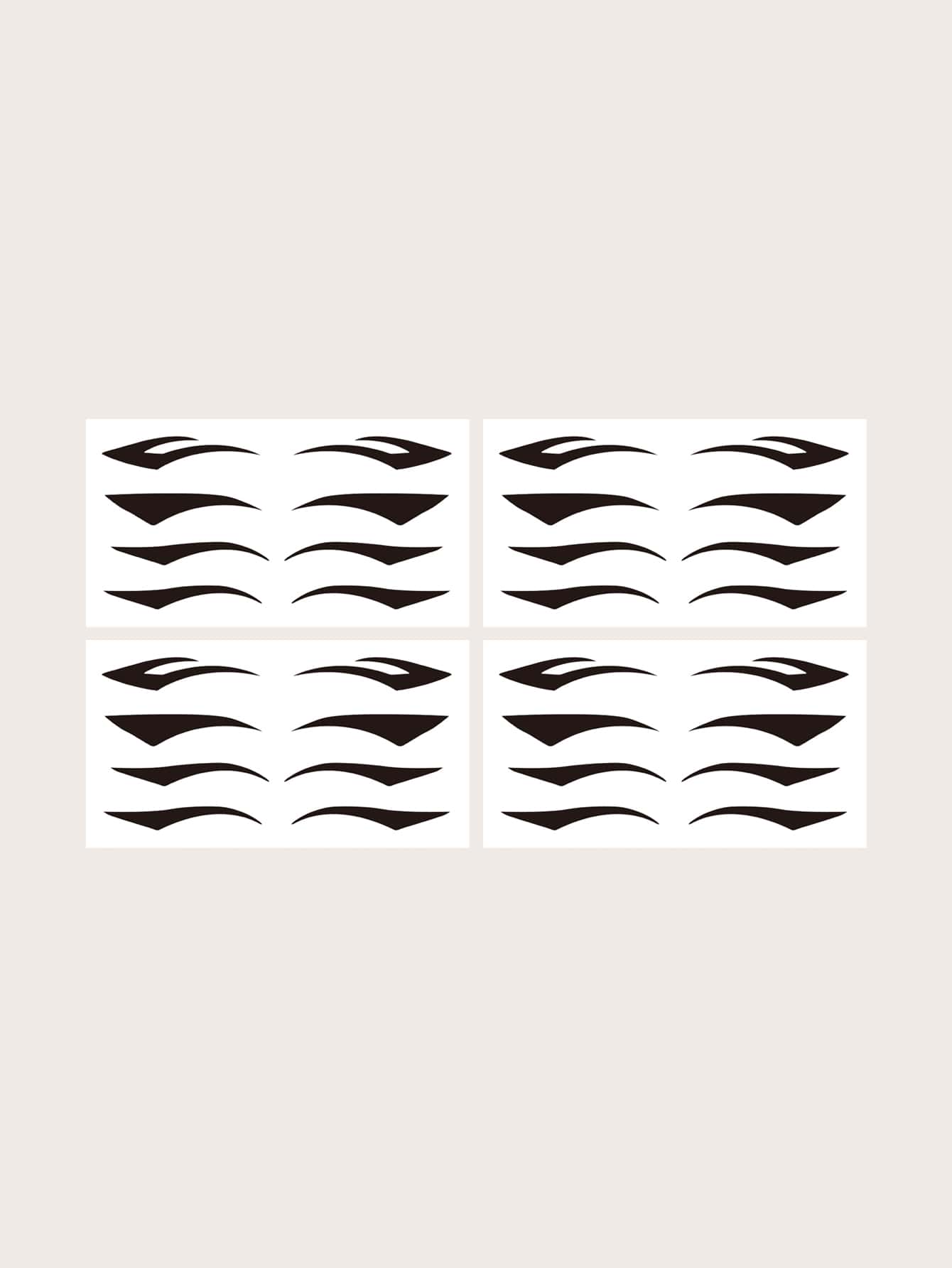 Bộ dụng cụ dán hình xăm , 4 tờ Bút kẻ mắt Hình xăm cho trẻ em , Hình xăm dán người lớn , Bút kẻ mắt hình xăm thực tế , Dành cho phụ nữ và trẻ em gái - màu đen - Xem 1