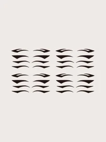 Bộ dụng cụ dán hình xăm , 4 tờ Bút kẻ mắt Hình xăm cho trẻ em , Hình xăm dán người lớn , Bút kẻ mắt hình xăm thực tế , Dành cho phụ nữ và trẻ em gái - màu đen - Xem 2