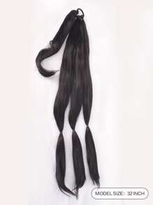 Trenza de pelo sintético extra larga - Negro - Ver 3