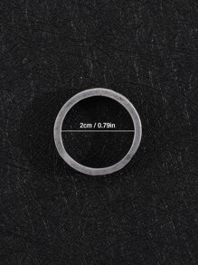 Fashionable and Popular Men Mushroom Engraved Ring Alloy for Vacation and for a Stylish Look - Antique Silver - View 6