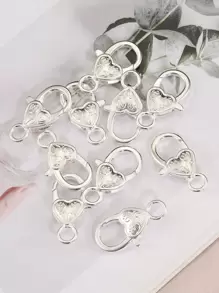 10pcs/set Lobster Clasp DIY Jewelry Accessory - Silver - View 2